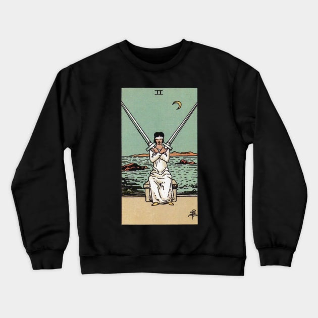 Two of Swords Tarot Crewneck Sweatshirt by NovaOven